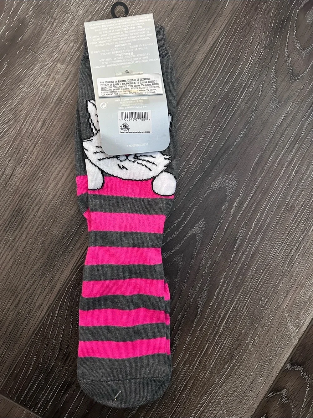 Disney Parks Aristocrats Marie with Pink Bow Crew Socks Brand New Size 4-10